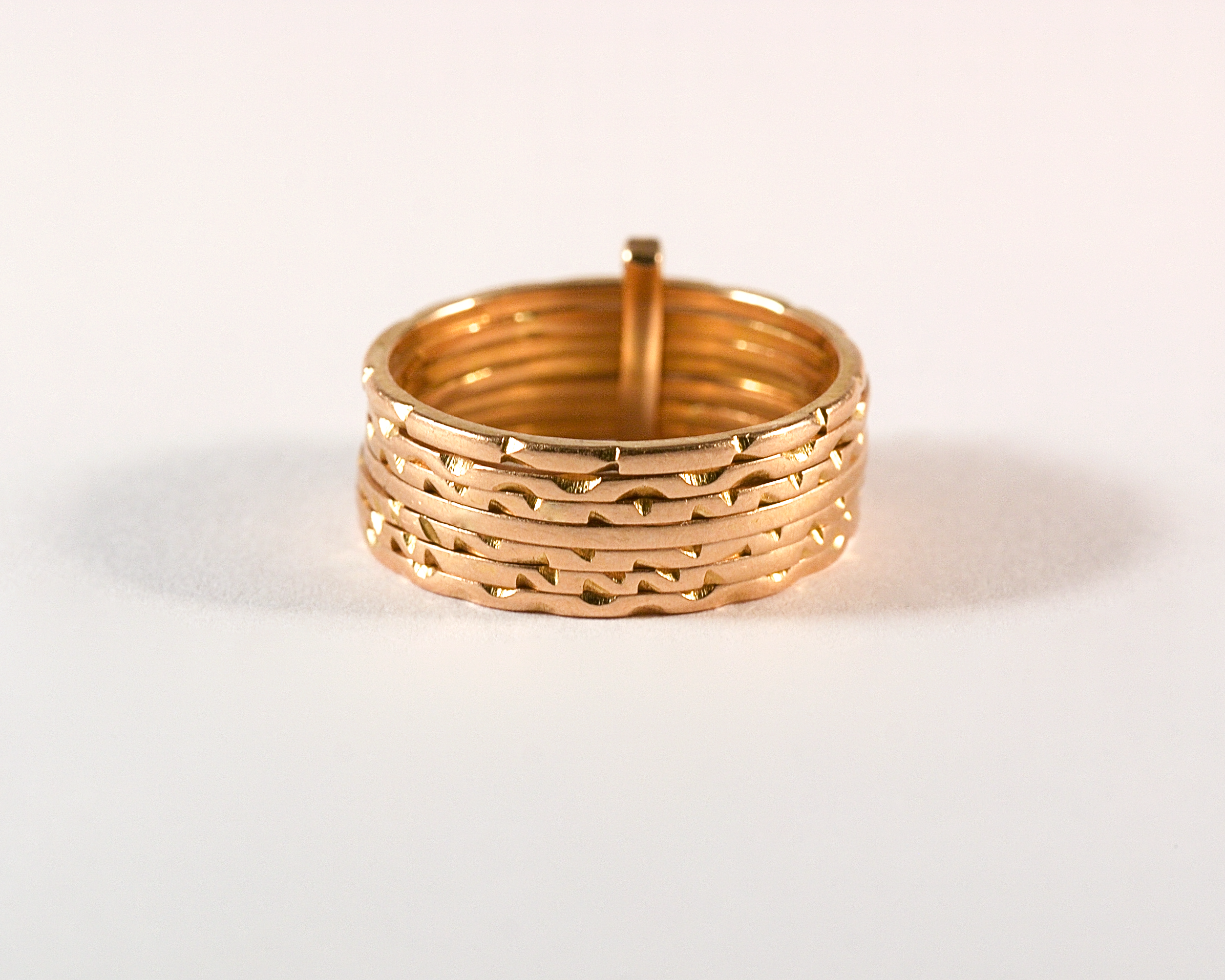 Bague semainier or rose clearance